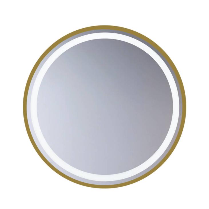 Miroir éclairant. Un design chic pour le miroir éclairant Venexia avec son élégant cadre à la finition dorée. Grâce à son style minimaliste et raffiné, il apportera une agréable clarté à votre univers