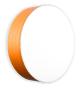 Plafonnier GEA LARGE en lamelles de bois, finition gris. Diffuseur en acrylique. Couleur : Orange