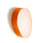 Applique/Plafonnier GUIJARRO SMALL en lamelles de bois, finition jaune. Diffuseur en acrylique. Couleur : Orange