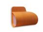 Applique PLEG en lamelles de bois, finition blanc ivoire. Diffuseur en acrylique. Couleur : Orange