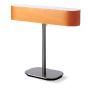 Lampe de bureau I-CLUB en lamelles de bois, finition cerise. Diffuseur en acrylique. Couleur : Orange
