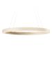 Suspension OH!LINE LARGE en lamelles de bois, finition blanc ivoire. Diffuseur en acrylique. Couleur : Blanc ivoire